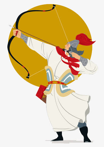 卡通射箭古代人物免抠