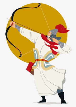 卡通射箭古代人物免抠
