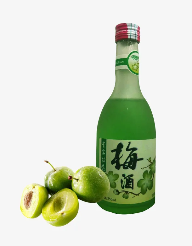 梅子酒梅子绿色青梅汁免抠