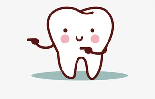 手绘卡通牙齿小人免抠