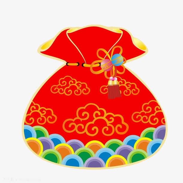中国风钱袋免抠