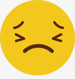 黄色可爱圆脸矢量委屈表情免抠 黄色可爱圆脸矢量委屈表情免抠