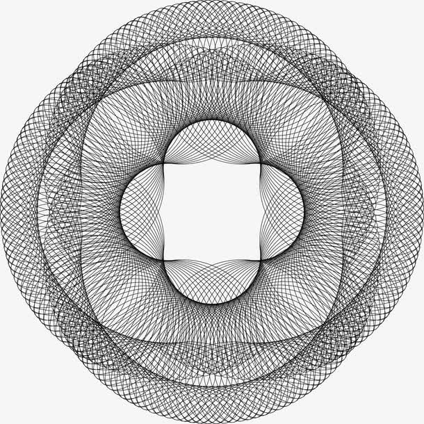 线条叠加装饰图案免抠