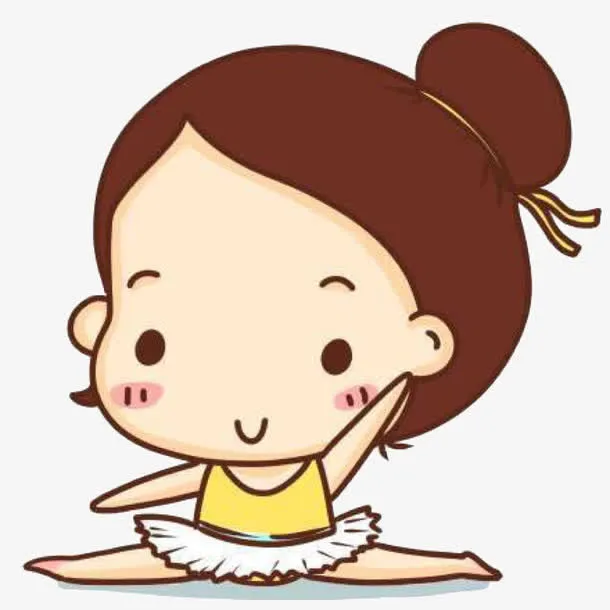 手绘跳舞的女孩免抠