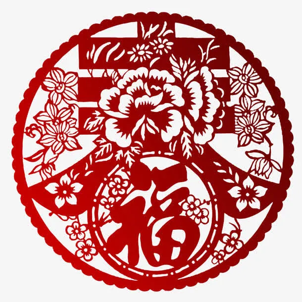 窗花剪纸免抠