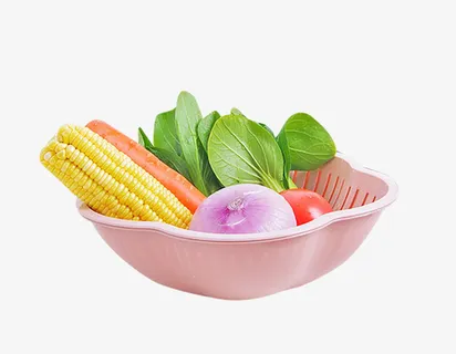 粉色置物篮洗菜篮免抠 粉色置物篮洗菜篮免抠