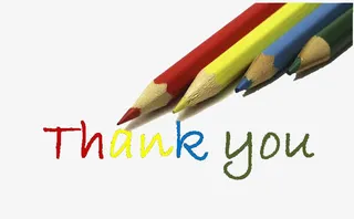 谢谢观赏彩色铅笔素材免抠