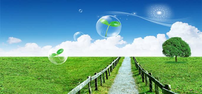 绿色环保背景免抠