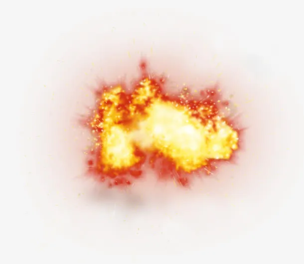 场景爆炸红色烟火免抠图免抠