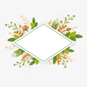 矢量绿色植物边框免抠