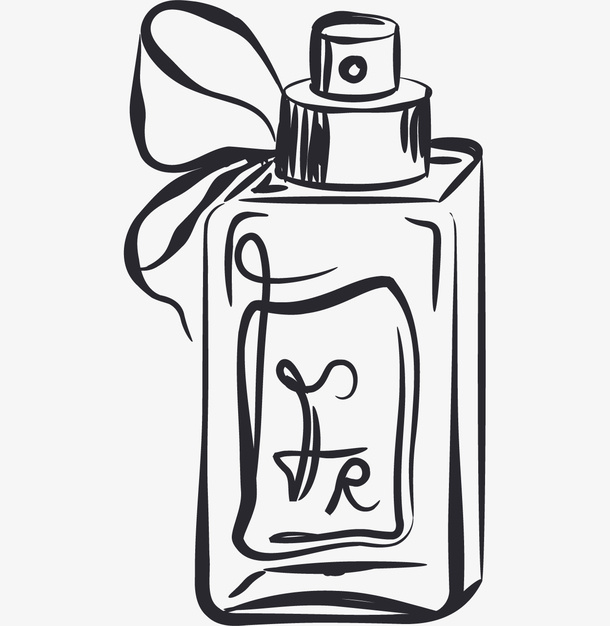 手绘香水免抠