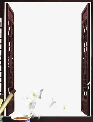 中式门窗素材免抠