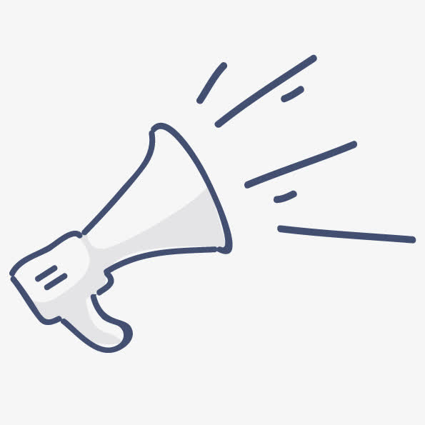 矢量手绘线条扩音喇叭免抠