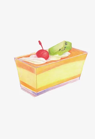 芒果慕斯手绘免抠