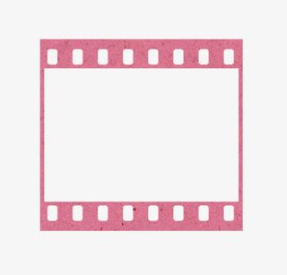粉色胶卷式相框免抠