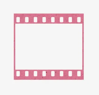 粉色胶卷式相框免抠