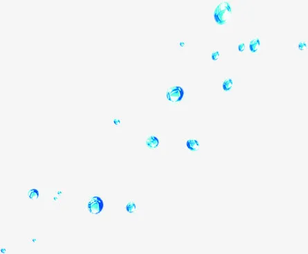 春天蓝色补水水滴免抠