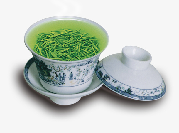 一杯小清新的绿茶免抠