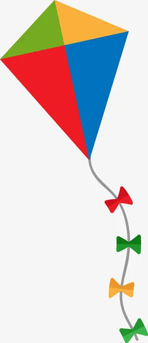彩色儿童节飞行风筝免抠