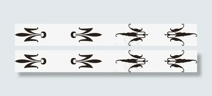 卡通复古分割线免抠