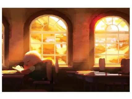 阳光树林书本人老人免抠