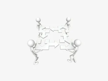 拼图的3d小人免抠