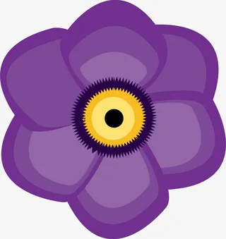 蓝色花粉色花瓣蕾丝花边免抠