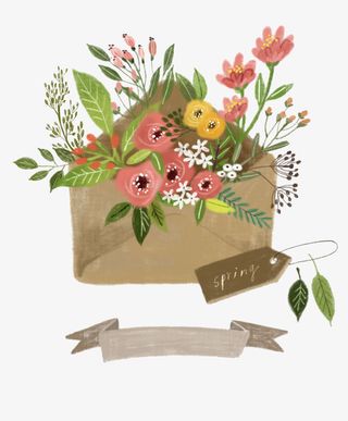 手绘服务业花店标志花卉免扣免抠