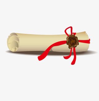 矢量卷起来的纸免抠