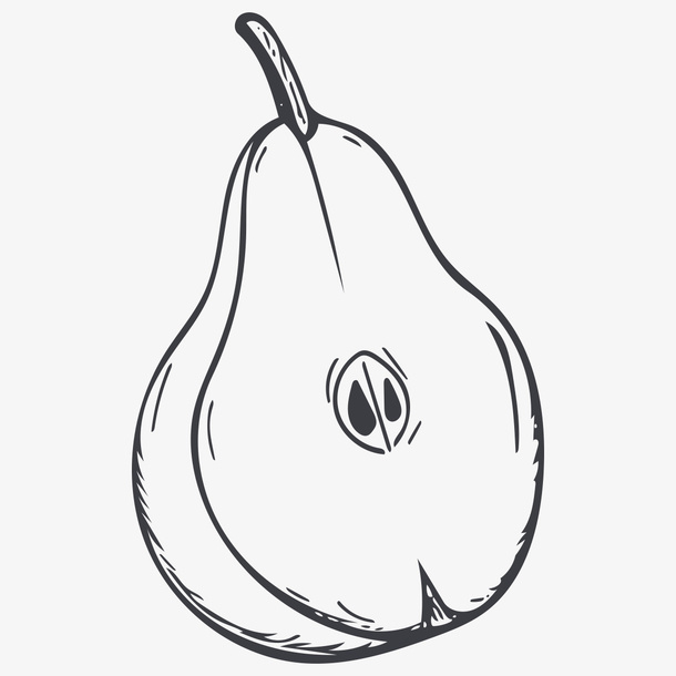 线描一半梨免抠