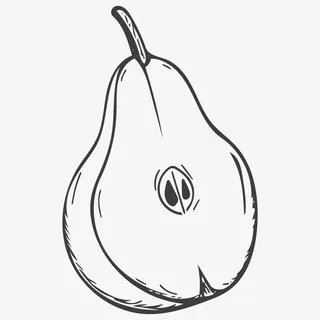 线描一半梨免抠