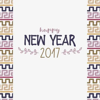 2017新年贺卡矢量素材免抠