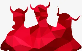 红色艺术人物免抠