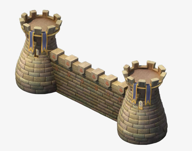 三维城堡建筑免抠