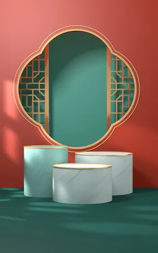 红色 中国风免抠