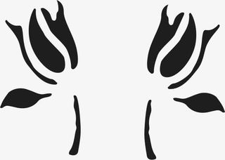 角花底纹花型对称平面图形免抠