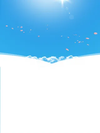 小清新简约蓝色海报背景素材高清