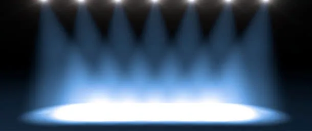 蓝色舞台背景海报背景
