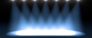 蓝色舞台背景海报背景