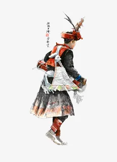 瑶族耍歌堂免抠手绘/卡通手绘元素