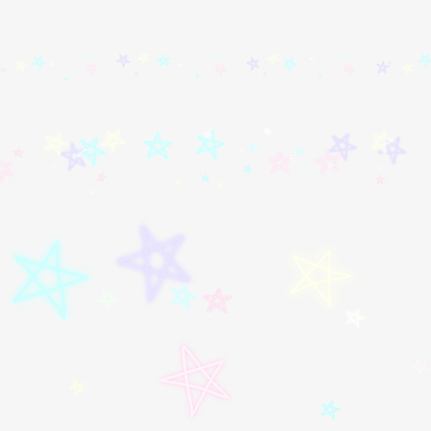 荧光彩色五角星免抠