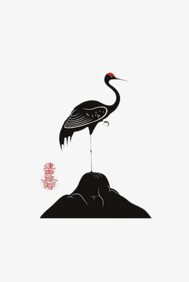 仙鹤矢量图免抠