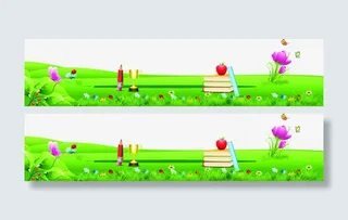 六一儿童节草地61书本铅笔免抠