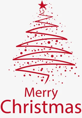 红色圣诞树免抠