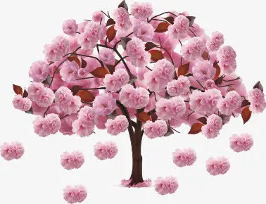 樱花树矢量图免抠