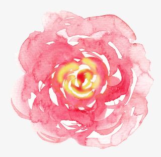 唯美水彩花朵素材免抠