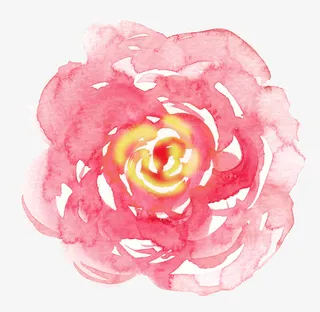 唯美水彩花朵素材免抠