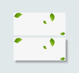 春天公益漂浮绿叶免抠漂浮花瓣元素