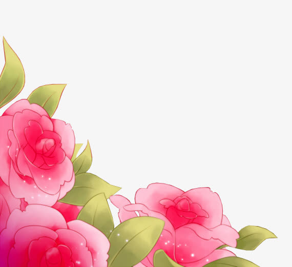 手绘花朵免抠