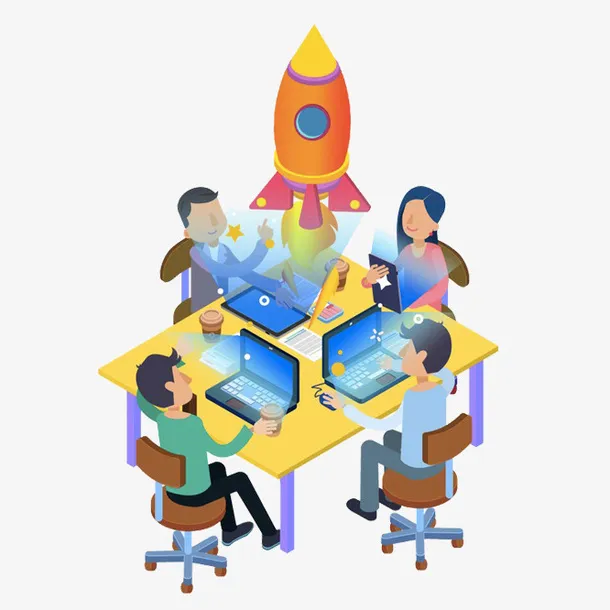 手绘卡通网络科技免抠免抠